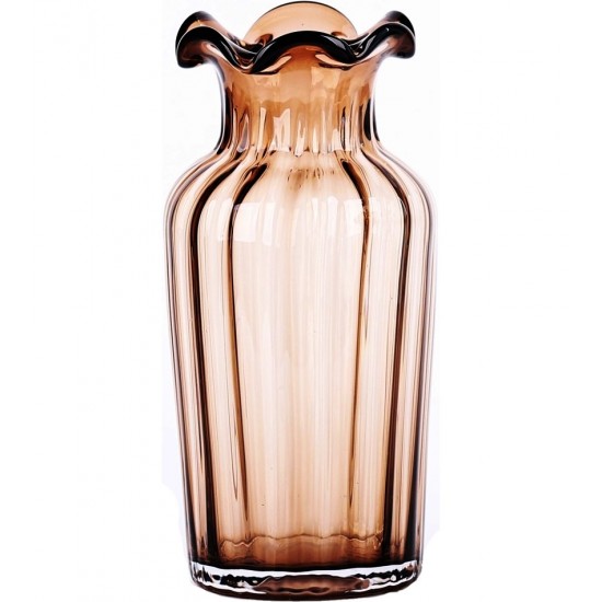 Vaso 15x31cm Vidro Marrom